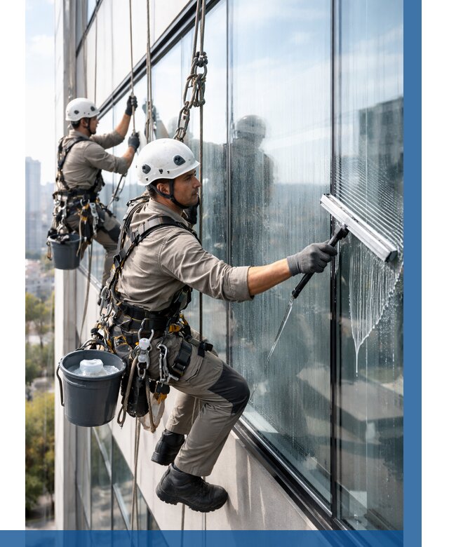Мойка окон альпинистами в Елизове от 4558 р. | ВЫСОТНИК-Лзв