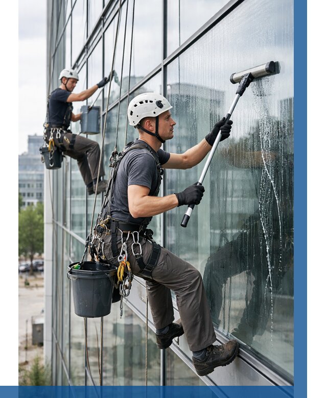 Мойка витражей альпинистами в Елизове от 709 р. под ключ|ВЫСОТНИК-Лзв