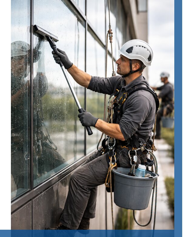 Мойка стеклянных фасадов в Елизове от 203 р. | ВЫСОТНИК-Лзв