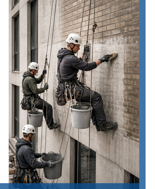 Удаление высолов с фасада в Елизове от 253 р. | ВЫСОТНИК-Лзв