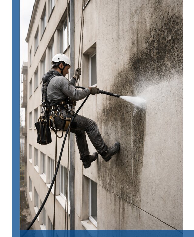 Профессиональная очистка фасадов от плесени в Елизове