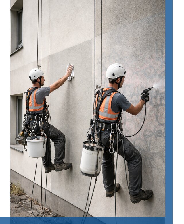 Антиграффити покрытие фасада в Елизове от 608 р. | ВЫСОТНИК-Лзв