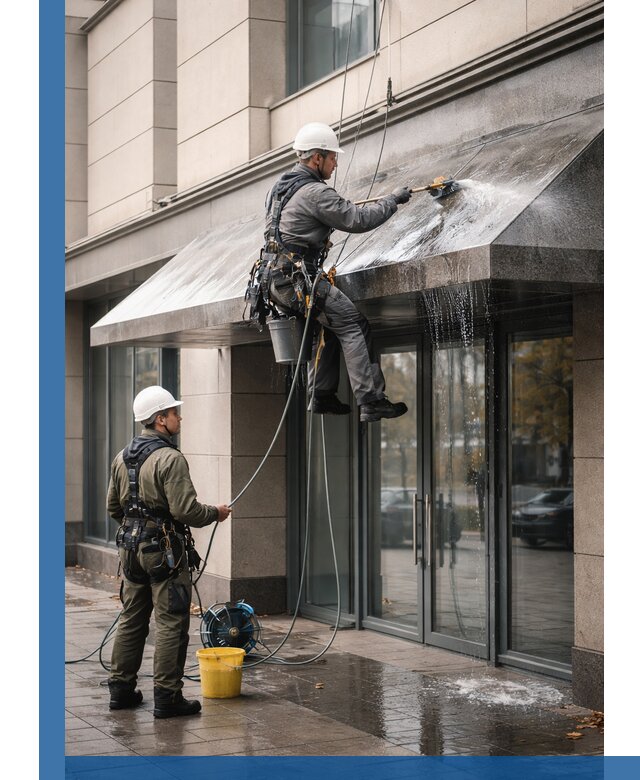 Профессиональная мойка козырьков и навесов в Елизове