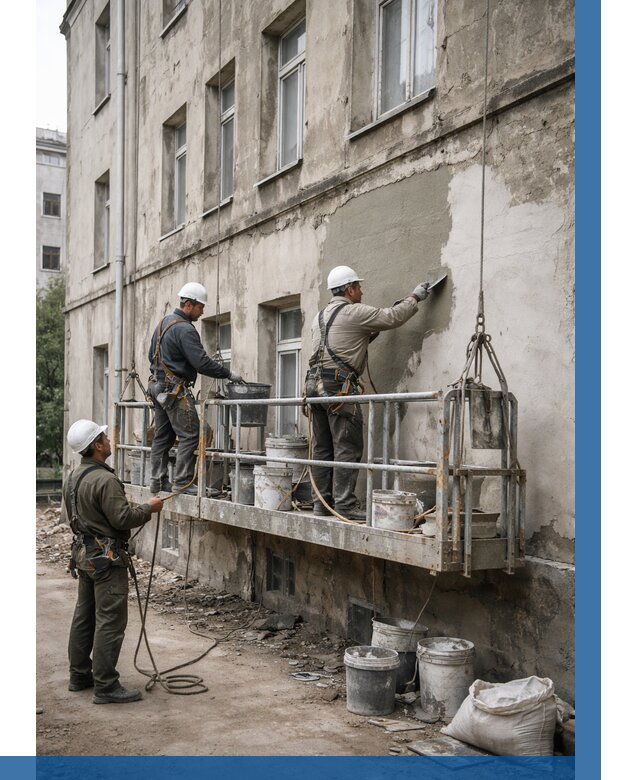 Капитальный ремонт фасада в Елизове от 4254 р. | ВЫСОТНИК-Лзв