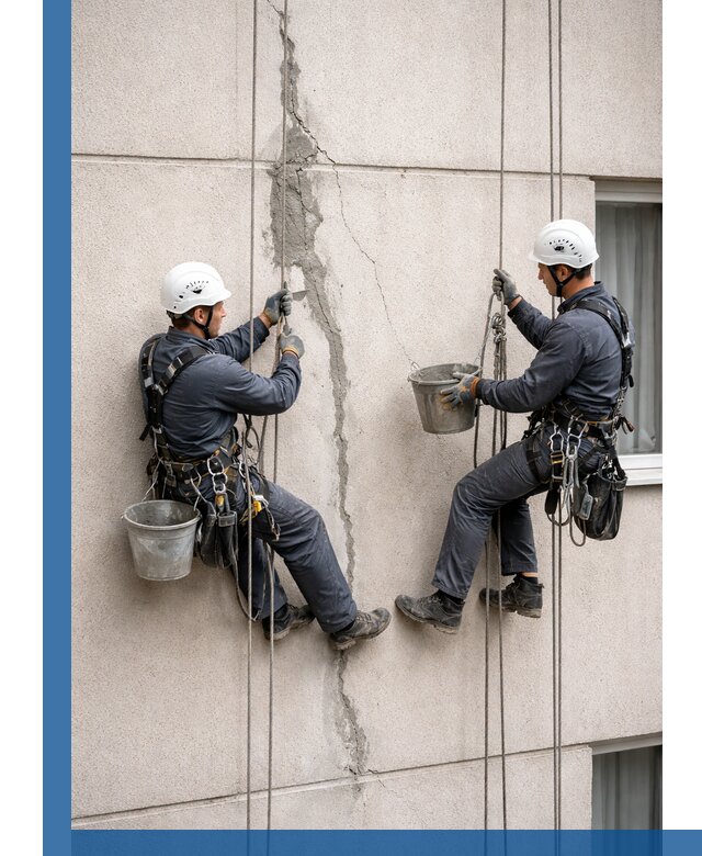 Заделка трещин на фасаде в Елизове с гарантийным ремонтом