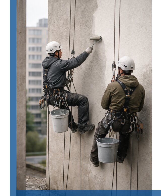 Покраска фасадов высотными альпинистами в Елизове с гарантией