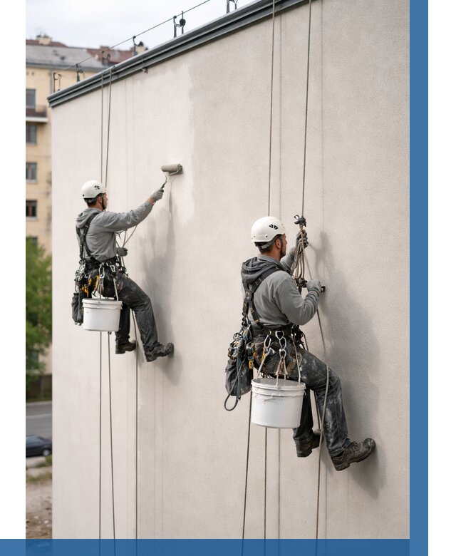 Покраска оштукатуренного фасада в Елизове от 324 р. | ВЫСОТНИК-Лзв