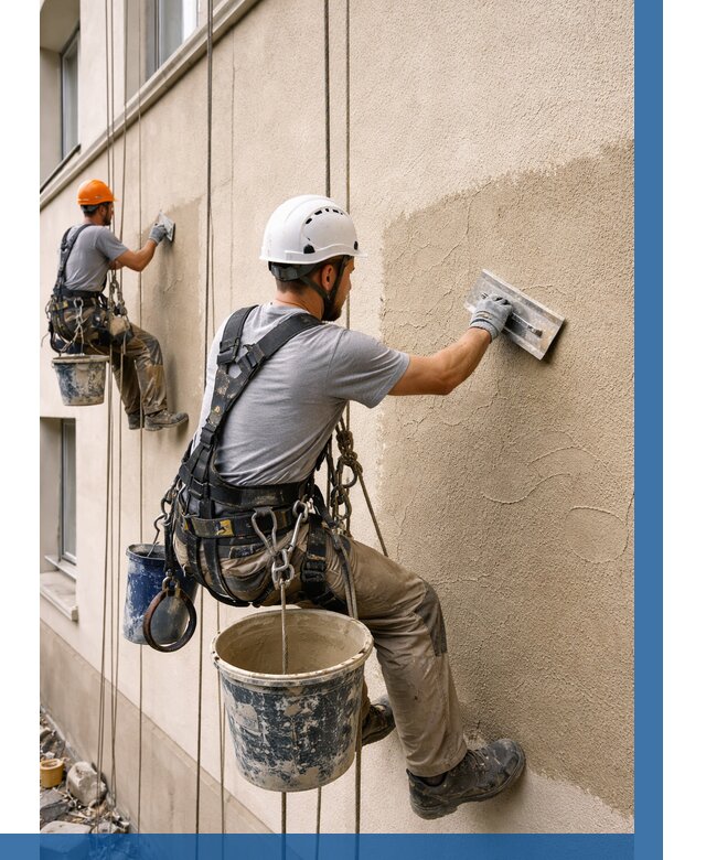 Декоративная штукатурка фасада в Елизове от 1215 р. | ВЫСОТНИК-Лзв