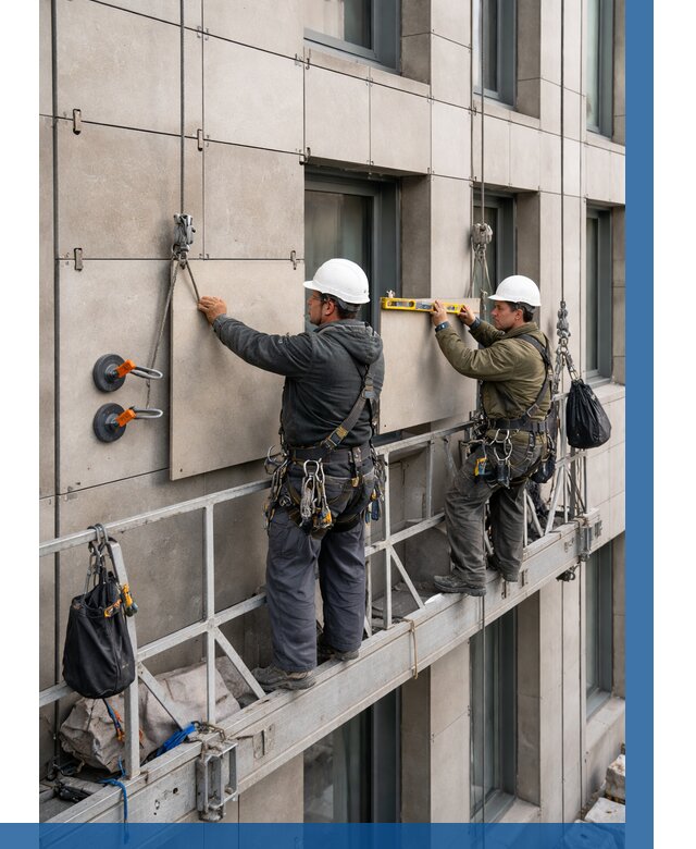 Монтаж керамогранита на фасад в Елизове от 2532 р. | ВЫСОТНИК-Лзв