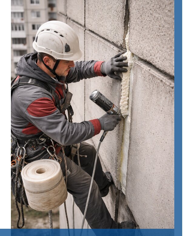 Утепление межпанельных швов в Елизове от 709 р. | ВЫСОТНИК-Лзв