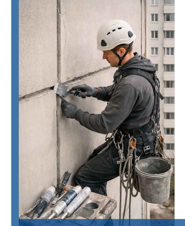 Ремонт межпанельных швов в Елизове герметизация и восстановление