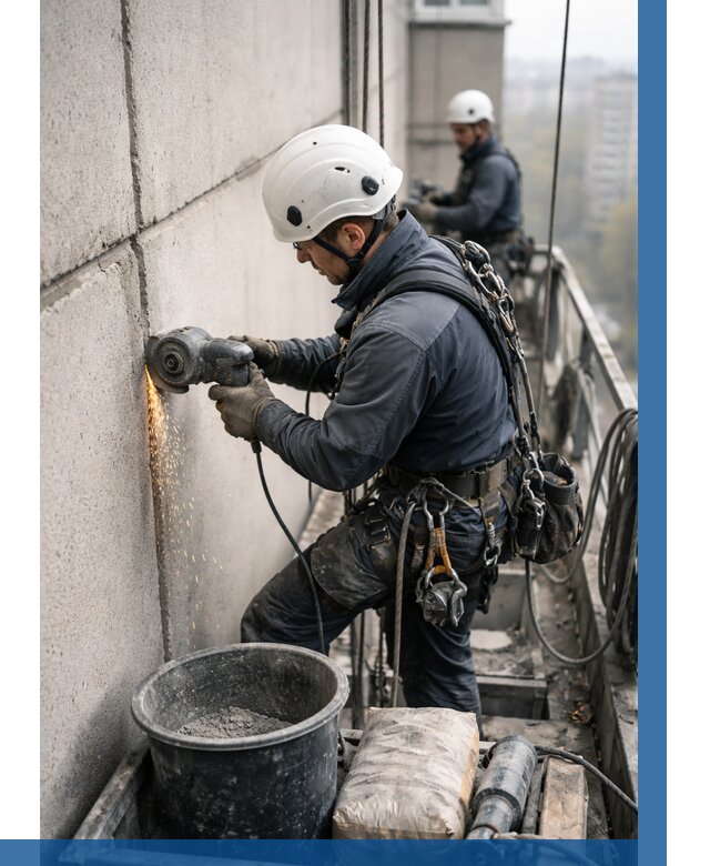 Штробление межпанельных швов в Елизове от 1215 р. | ВЫСОТНИК-Лзв