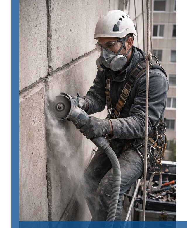 Штробление межпанельных швов в Елизове качественно и быстро