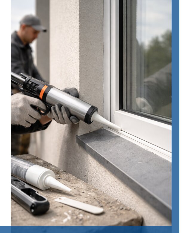 Герметизация монтажных швов окон в Елизове от 658 р. | ВЫСОТНИК-Лзв