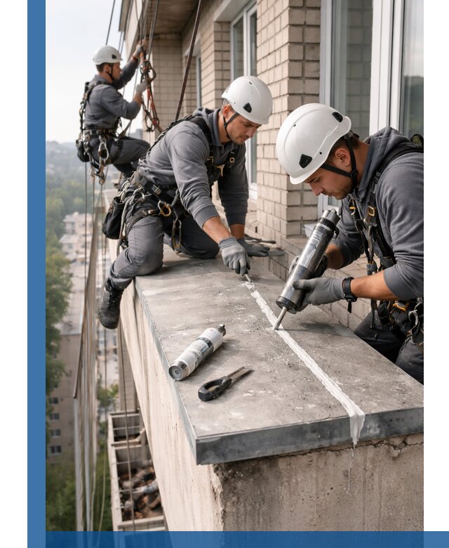 Герметизация балконного козырька в Елизове профессионально