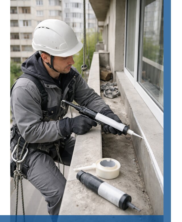 Герметизация швов лоджии в Елизове от 4558 р. | ВЫСОТНИК-Лзв