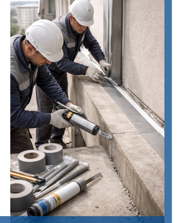 Герметизация примыкания балкона в Елизове от 4558 р. | ВЫСОТНИК-Лзв