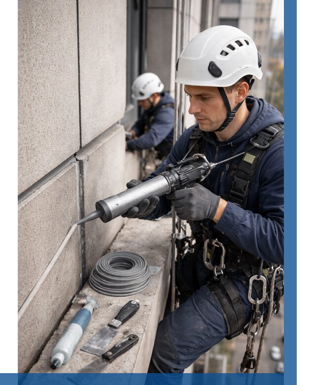 Герметизация деформационных швов фасада в Елизове от 709 | ВЫСОТНИК-Лзв