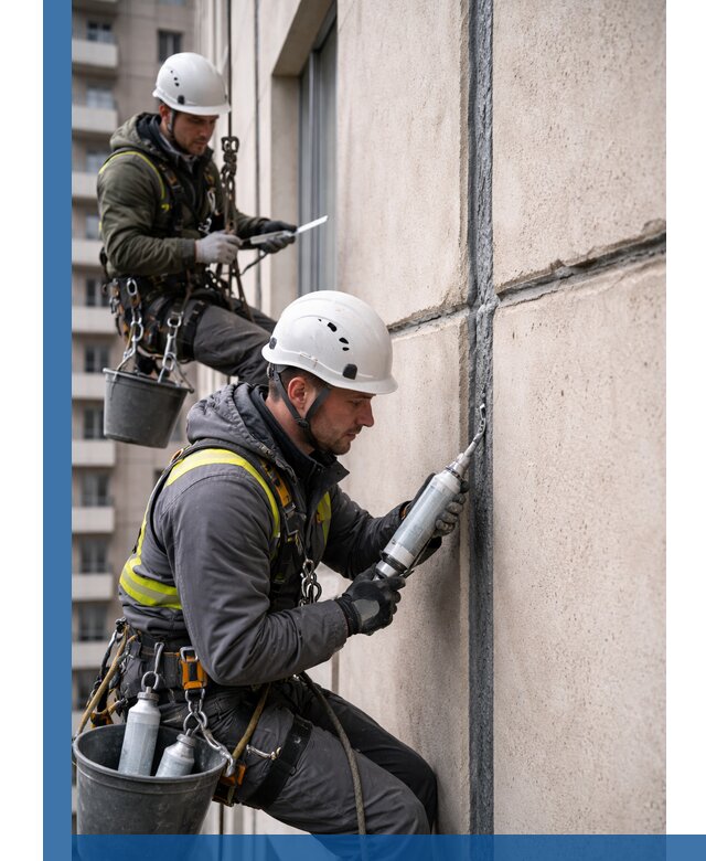 Герметизация деформационных швов фасада в Елизове качественно