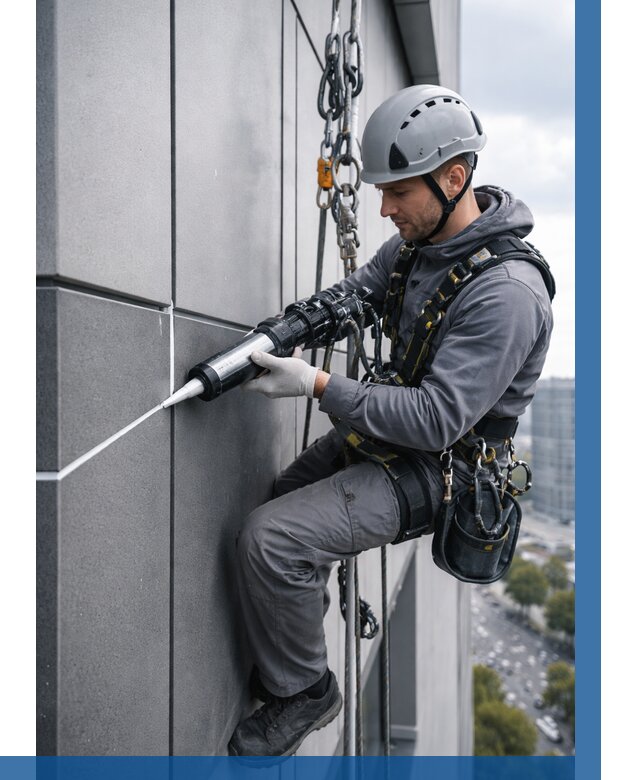 Герметизация стыков фасадных панелей в Елизове от 6583 р.| ВЫСОТНИК-Лзв