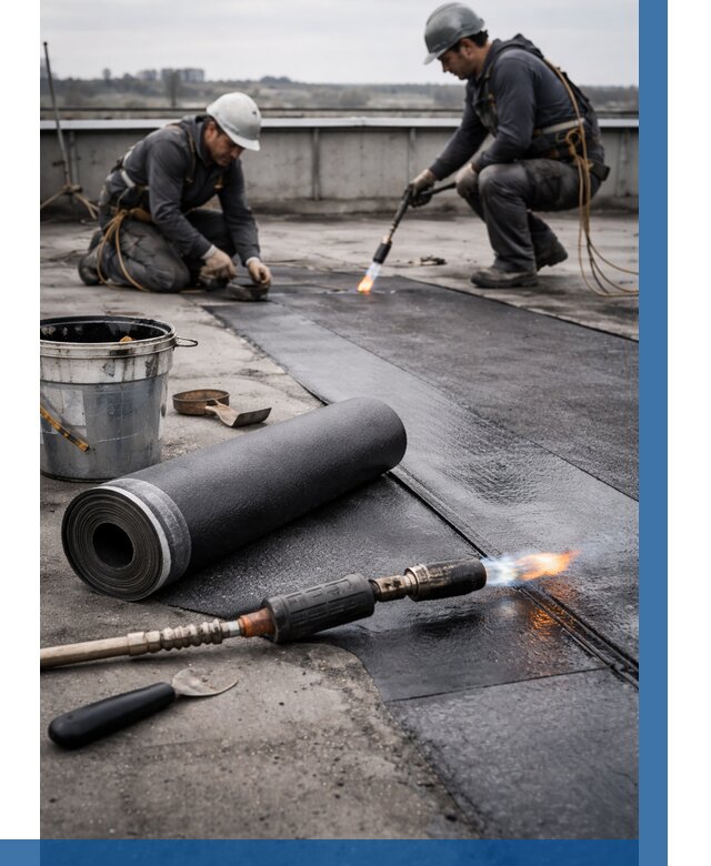 Ремонт рулонной кровли в Елизове от 658 р. | ВЫСОТНИК-Лзв