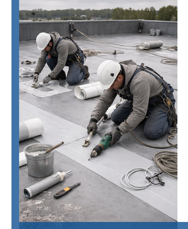 Ремонт мембранной кровли в Елизове качественно и с гарантией