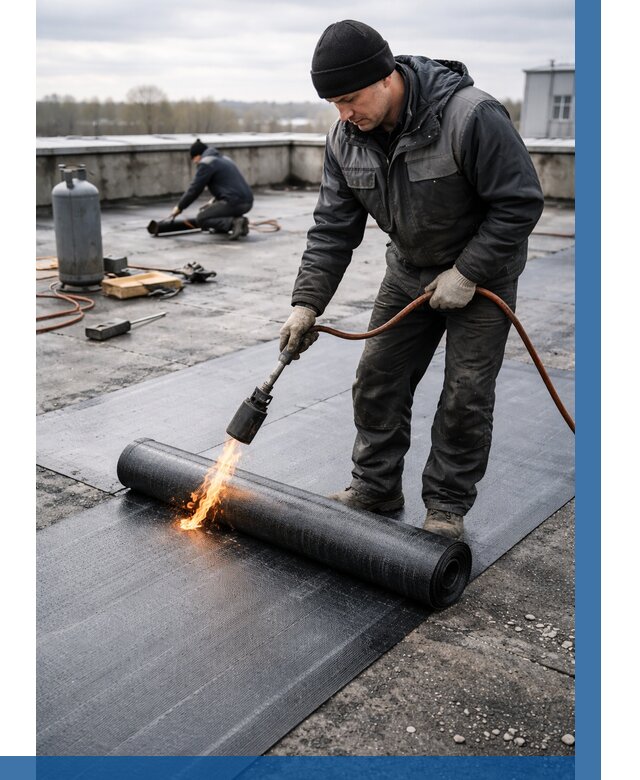 Ремонт наплавляемой кровли в Елизове от 709 р. | ВЫСОТНИК-Лзв