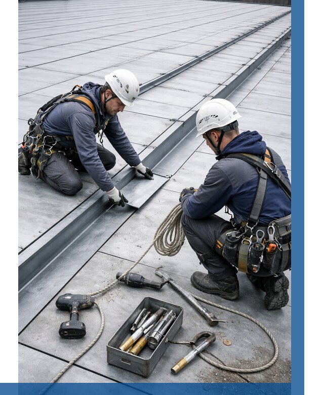 Ремонт фальцевой кровли в Елизове от 709 р. | ВЫСОТНИК-Лзв