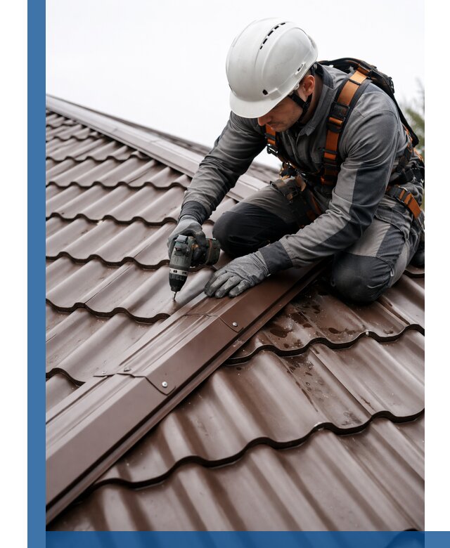 Ремонт металлочерепицы на крыше в Елизове профессионально