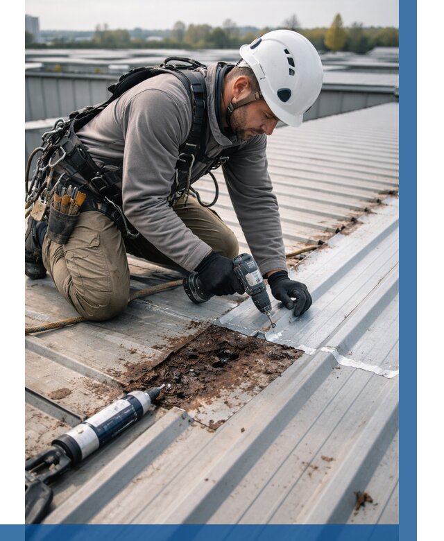 Ремонт профнастила на кровле в Елизове от 709 р. | ВЫСОТНИК-Лзв