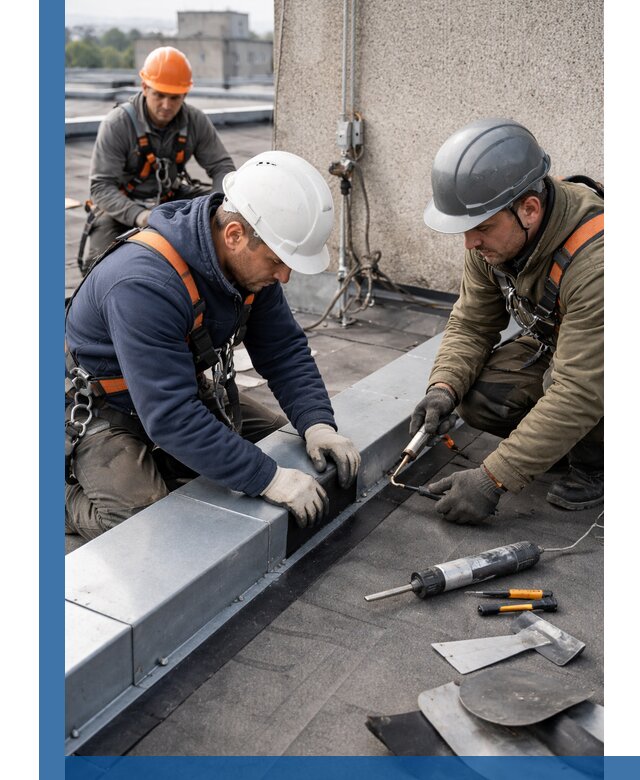 Ремонт кровельных примыканий в Елизове профессионально