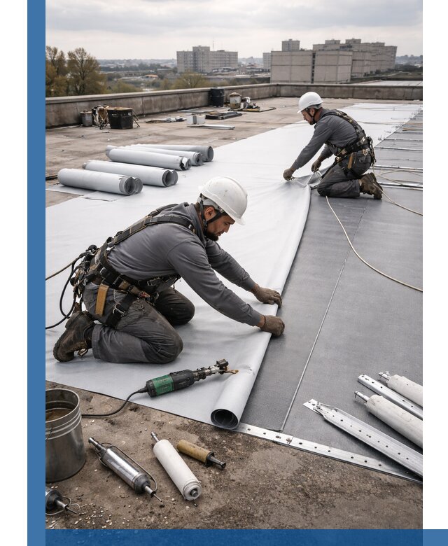 Монтаж мембранной кровли в Елизове для промышленных зданий