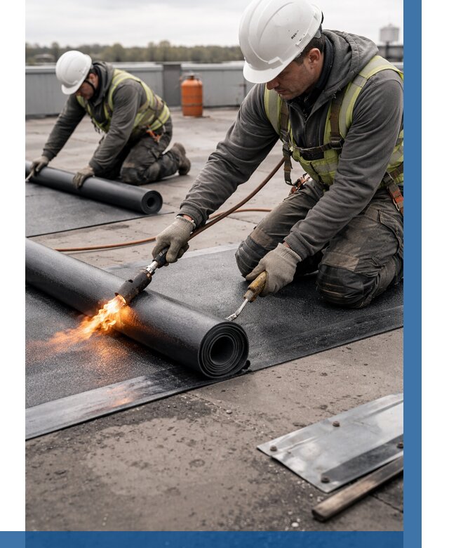 Монтаж наплавляемой кровли в Елизове от 861 р. — ВЫСОТНИК-Лзв