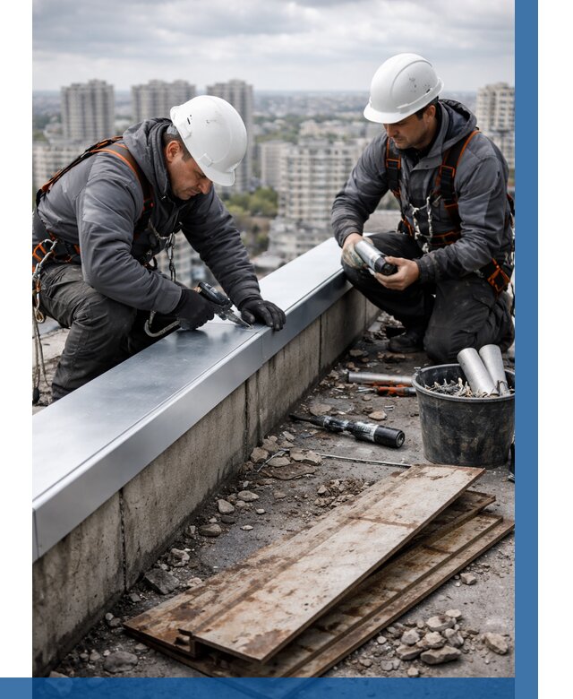 Замена парапетных крышек под ключ в Елизове от 1215 р. | ВЫСОТНИК-Лзв