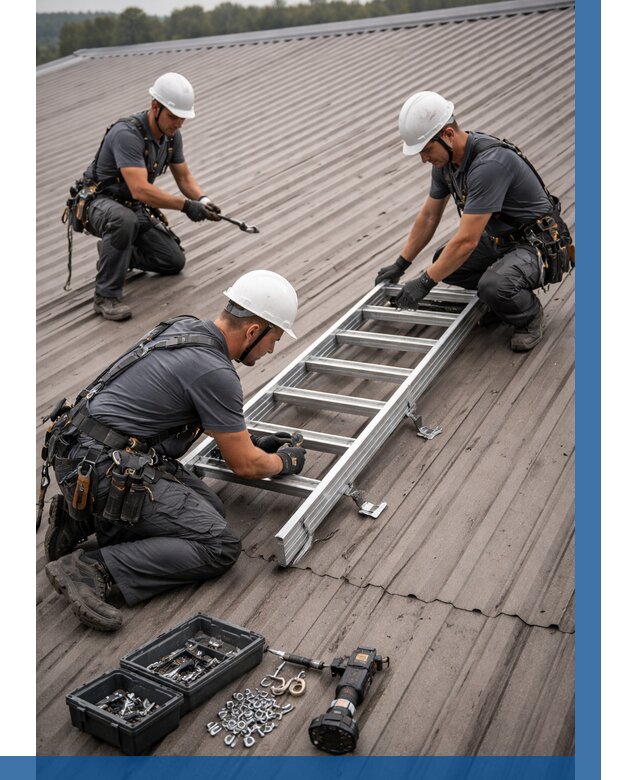 Монтаж кровельной лестницы в Елизове от 4558 р. | ВЫСОТНИК-Лзв