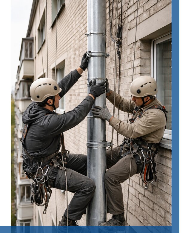 Замена водосточных труб в Елизове от 6583 р. | ВЫСОТНИК-Лзв