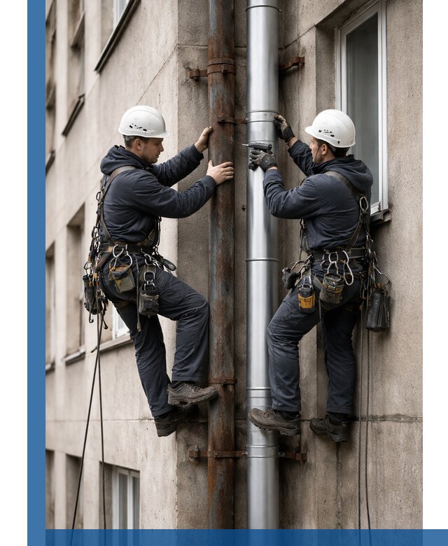 Замена водосточных труб в Елизове: монтаж и демонтаж под ключ