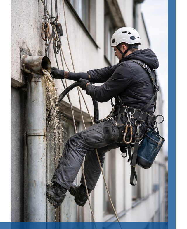 Прочистка водосточных труб в Елизове от 3545 р. | ВЫСОТНИК-Лзв