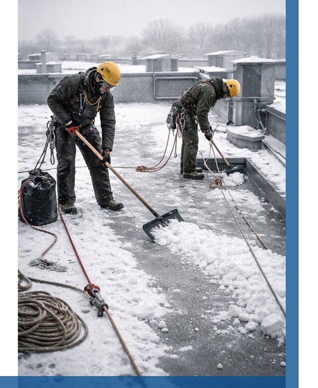 Очистка крыши от снега в Елизове от 7596 р. | ВЫСОТНИК-Лзв