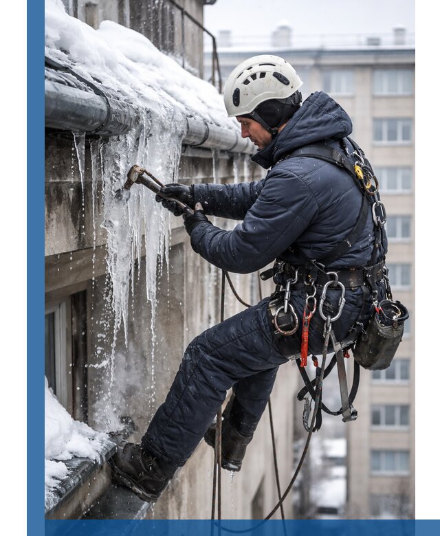 Удаление наледи и чистка водостоков в Елизове оперативно и безопасно