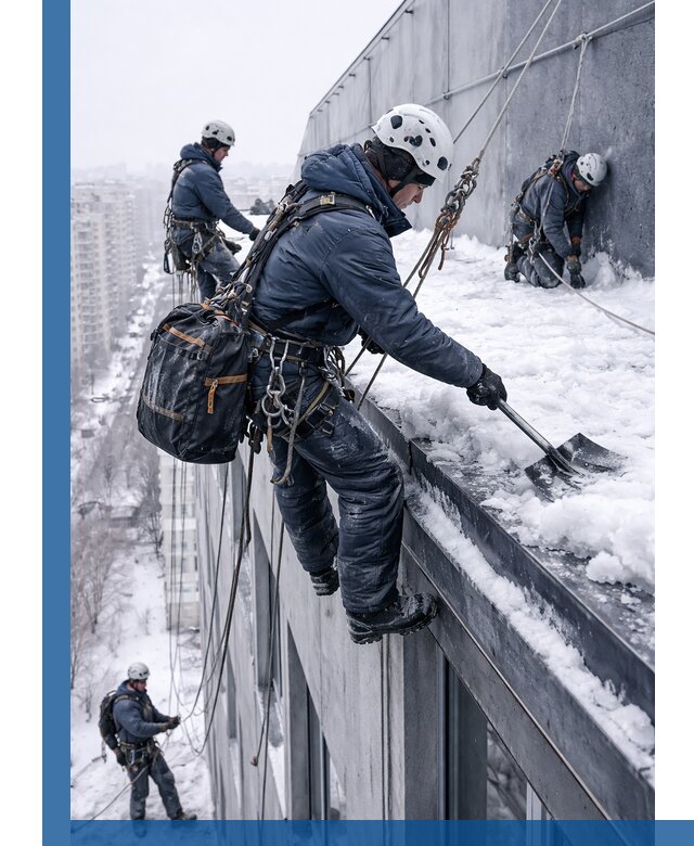 Абонентское обслуживание кровли зимой в Елизове регулярный уход