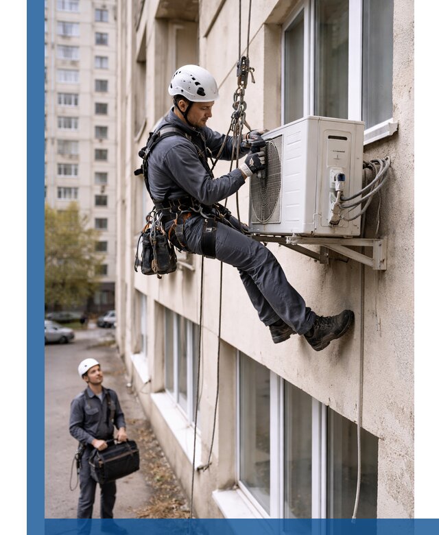 Демонтаж внешнего блока кондиционера в Елизове профессионально