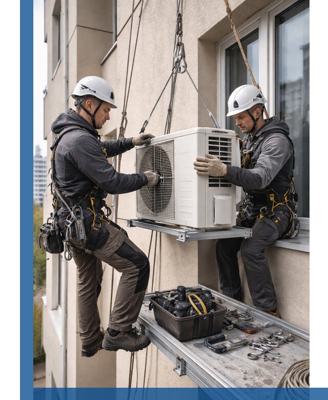 Перенос внешнего блока кондиционера в Елизове с монтажом и крепежом