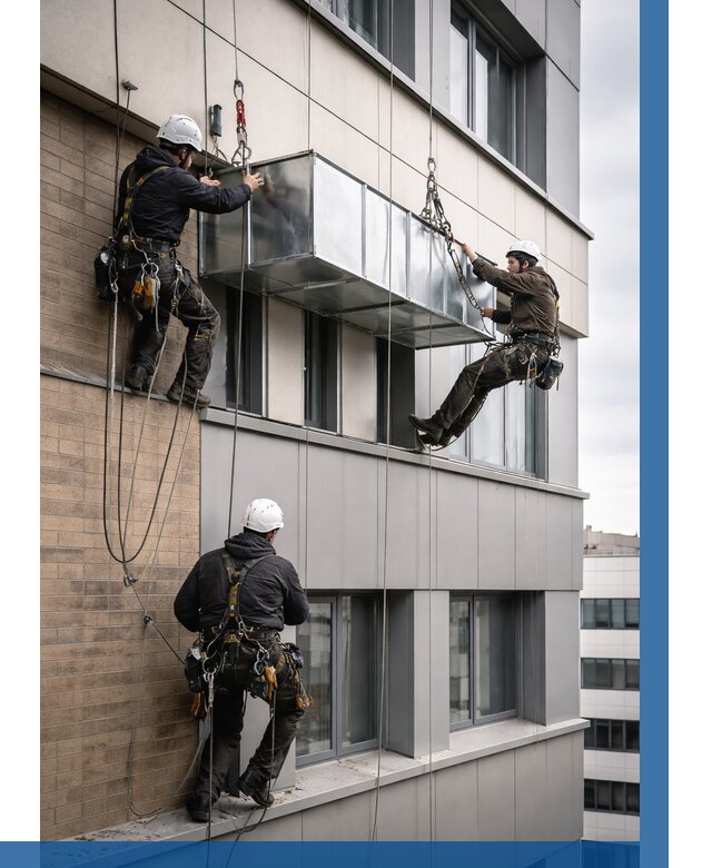 Монтаж воздуховодов на фасаде в Елизове от 1519 р. | ВЫСОТНИК-Лзв