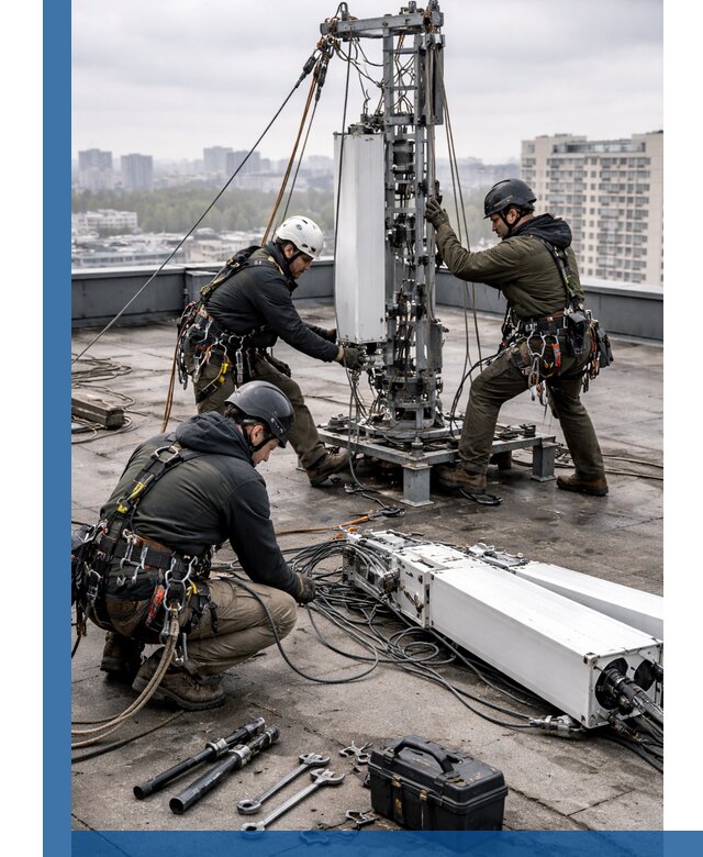 Демонтаж антенн на крыше зданий в Елизове с гарантией