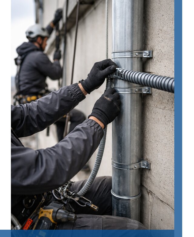 Монтаж гофры для кабеля в Елизове от 304 р. | ВЫСОТНИК-Лзв