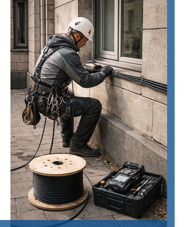 Прокладка оптоволоконного кабеля в Елизове от 810 р. | ВЫСОТНИК-Лзв