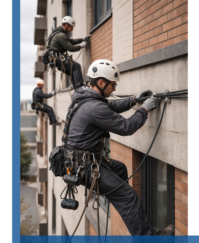 Крепление кабеля на фасаде монтаж и крепеж в Елизове