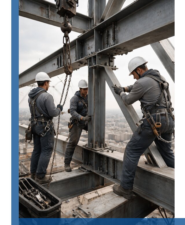 Профессиональный монтаж металлоконструкций на высоте в Елизове