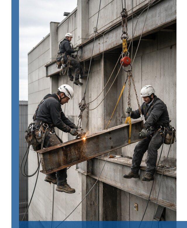 Демонтаж металлоконструкций на высоте в Елизове под ключ